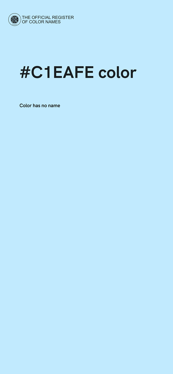#C1EAFE color image