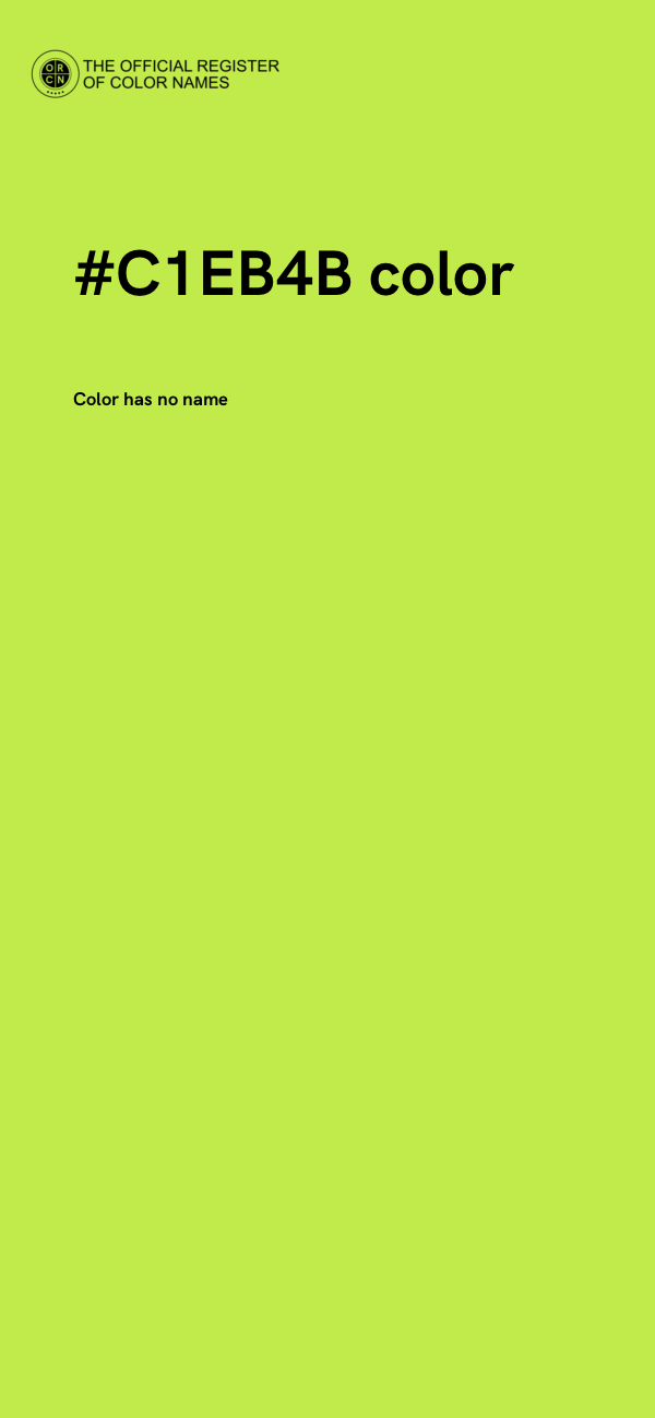 #C1EB4B color image