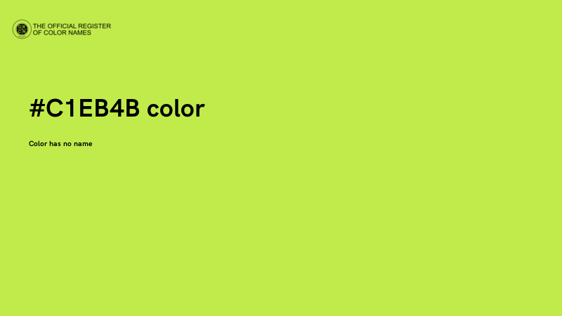 #C1EB4B color image