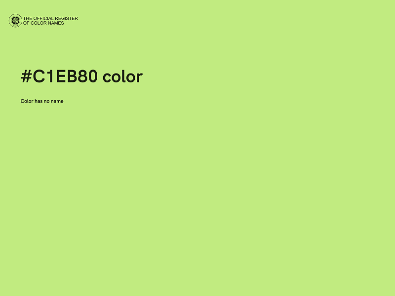 #C1EB80 color image