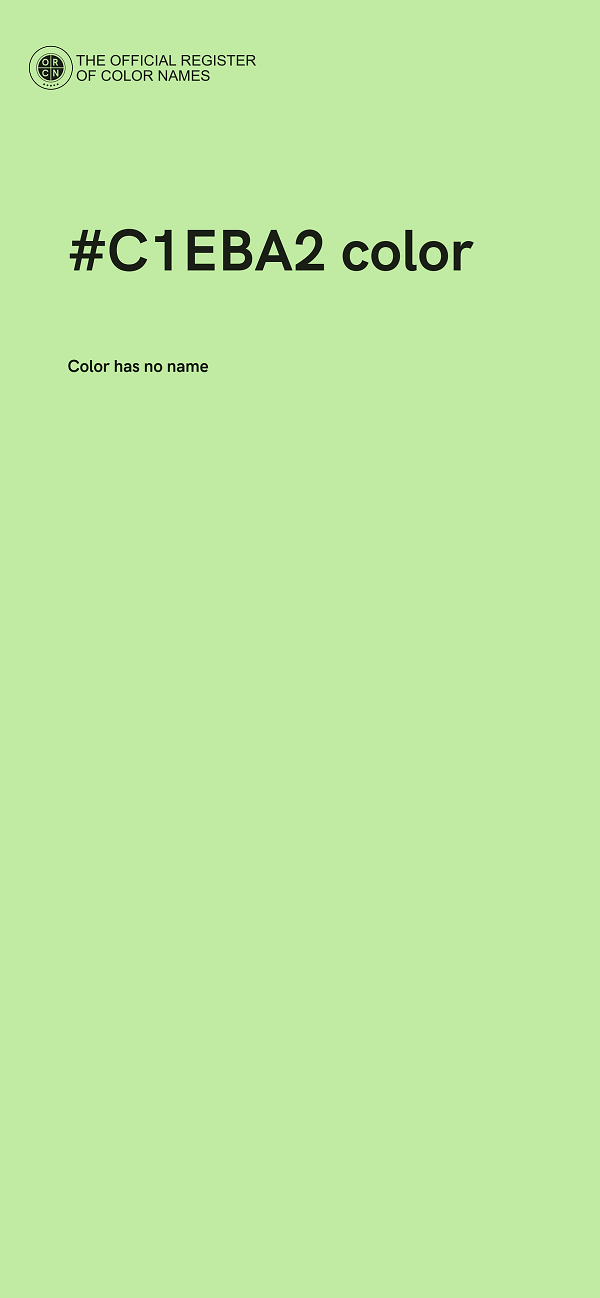 #C1EBA2 color image