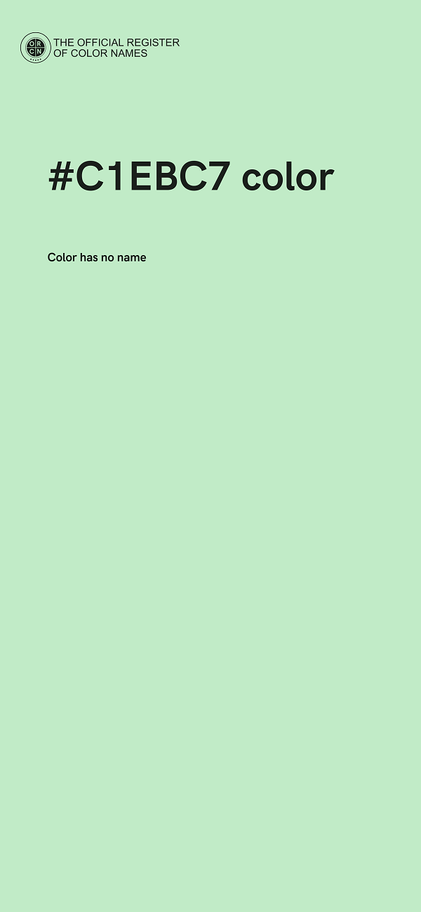 #C1EBC7 color image