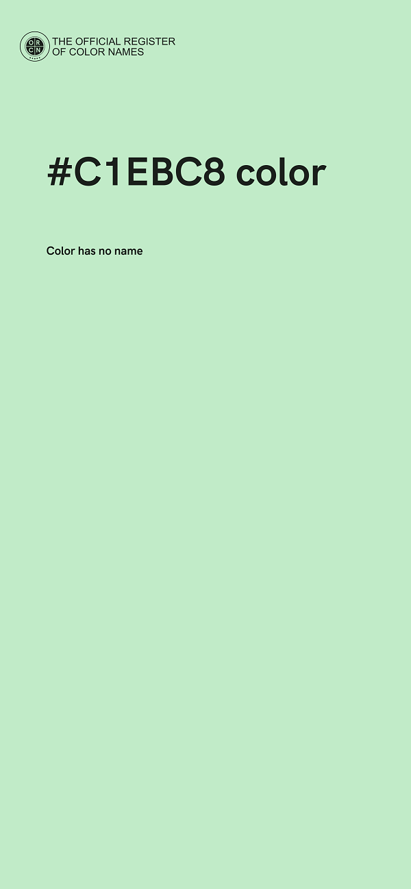 #C1EBC8 color image