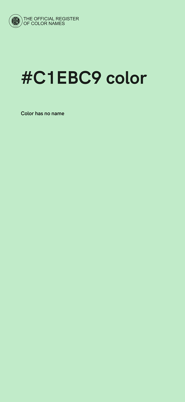 #C1EBC9 color image