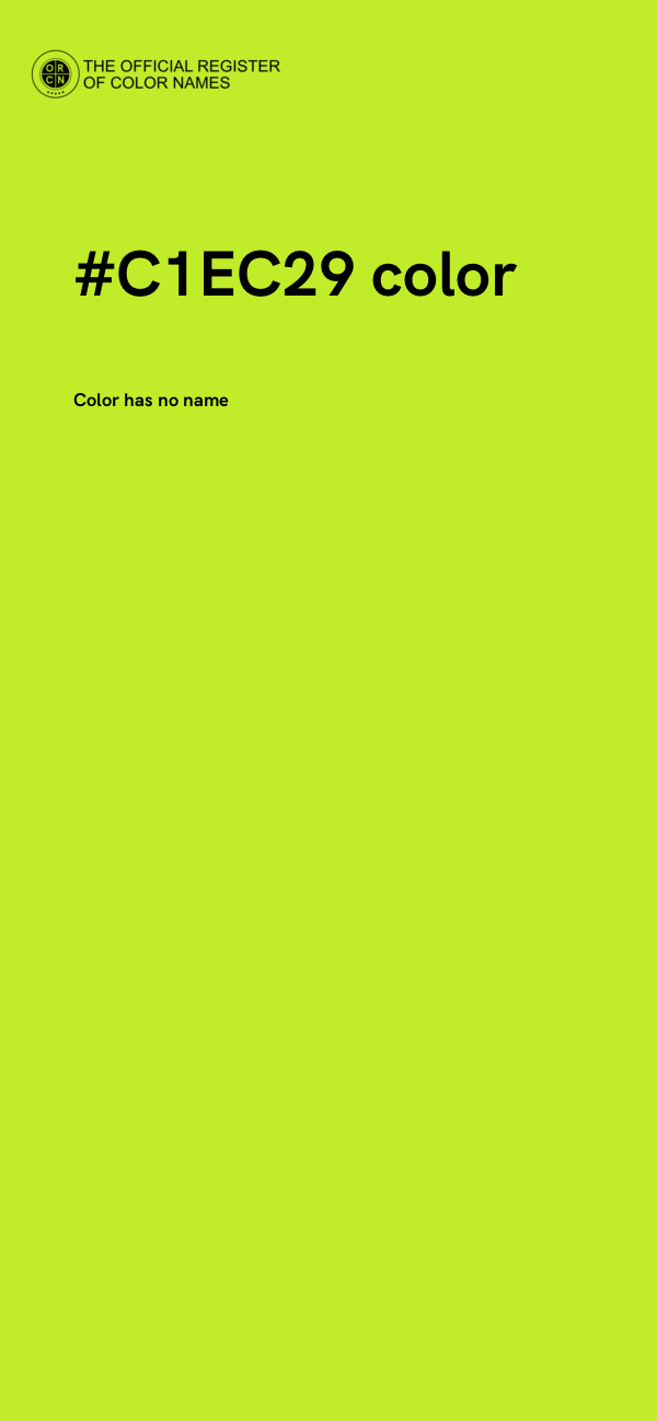 #C1EC29 color image