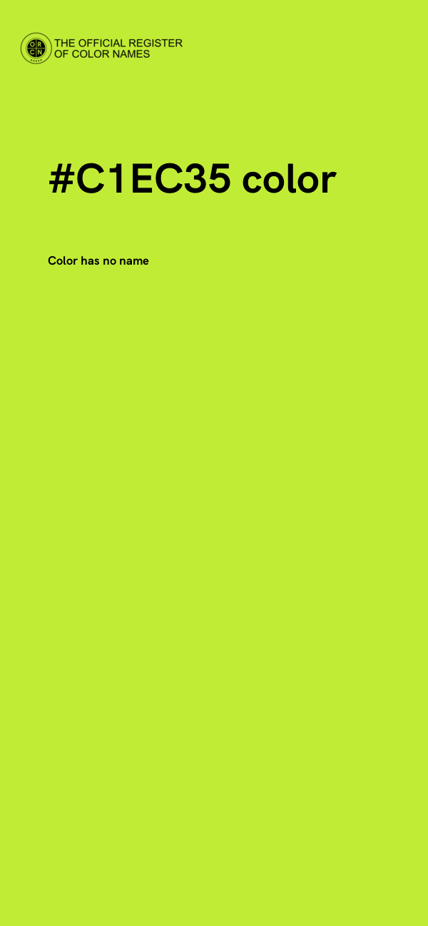 #C1EC35 color image