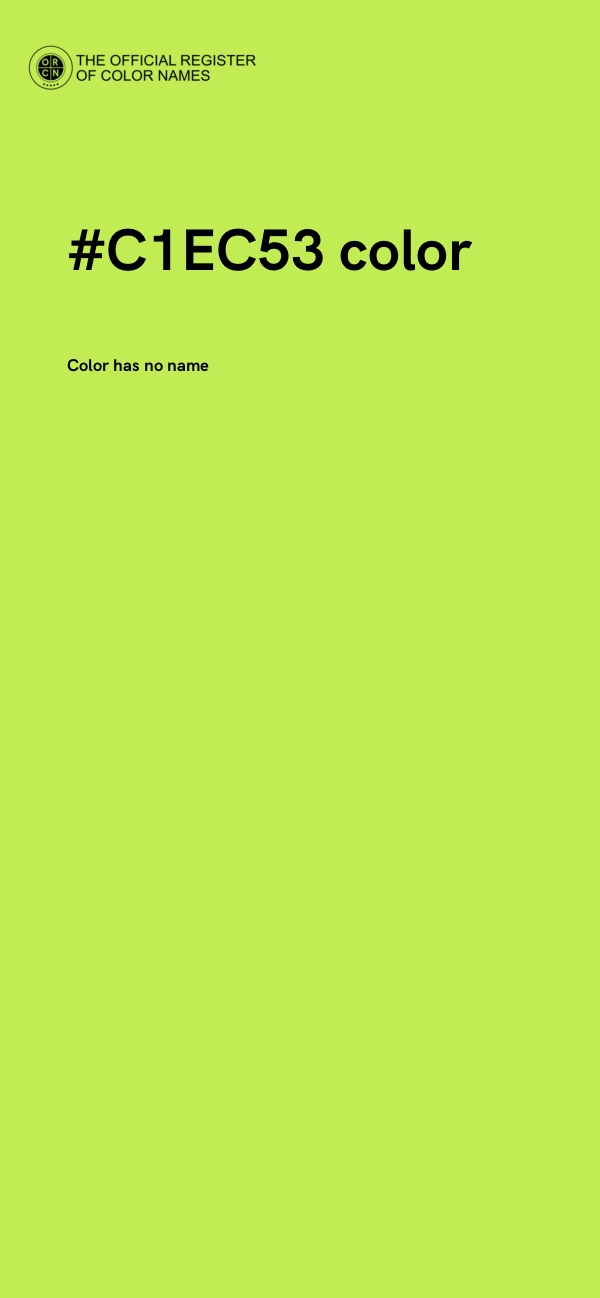 #C1EC53 color image