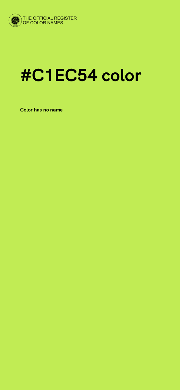 #C1EC54 color image