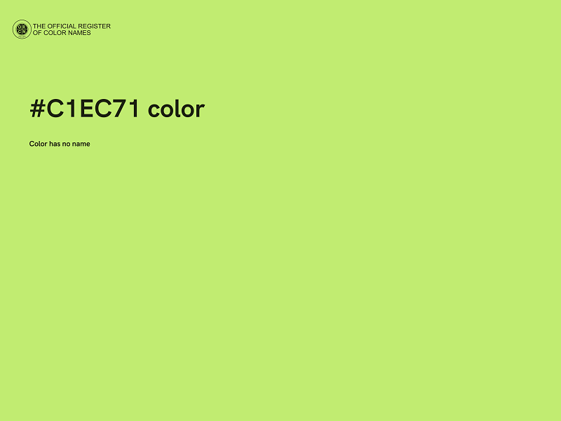 #C1EC71 color image