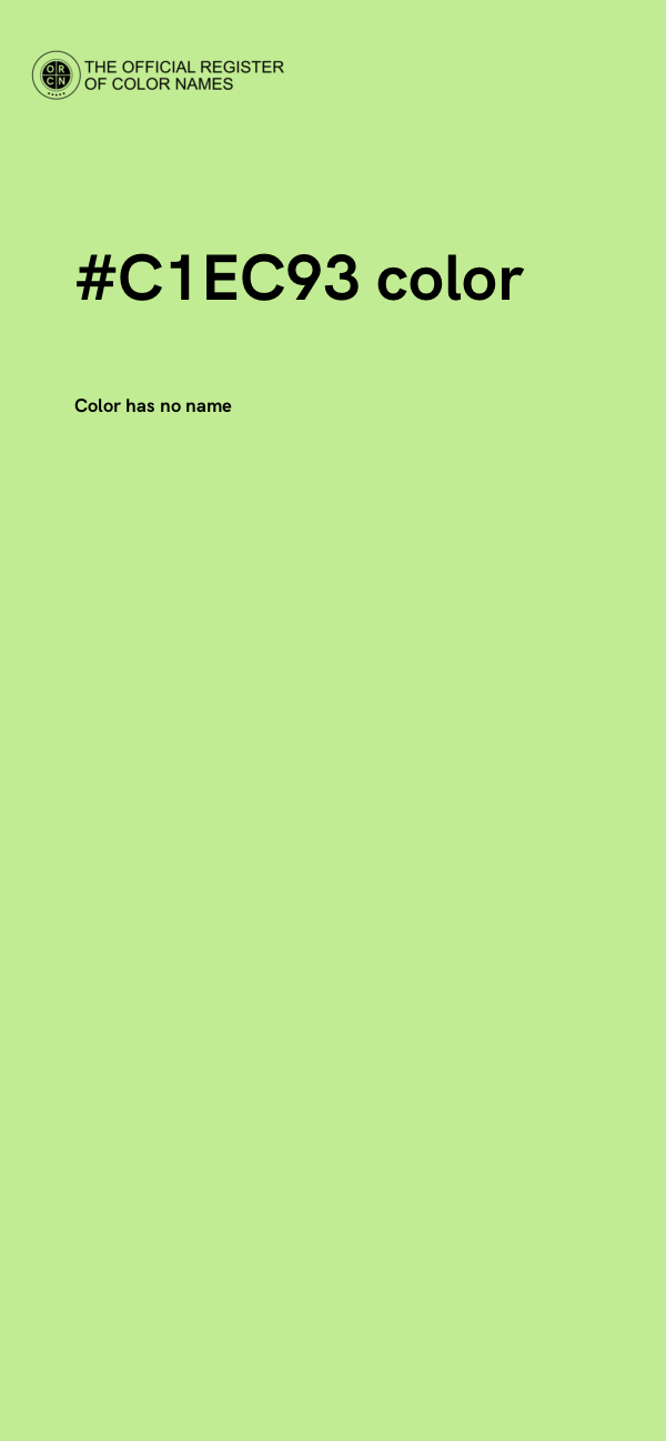 #C1EC93 color image