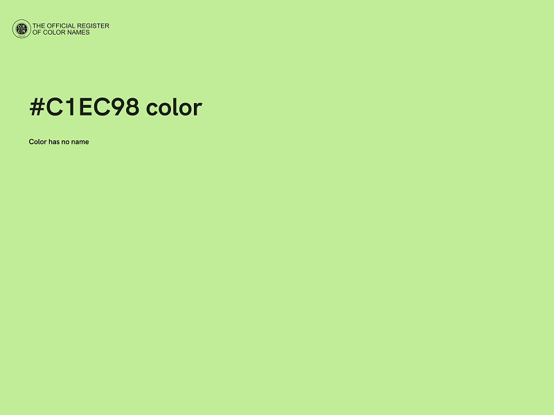 #C1EC98 color image