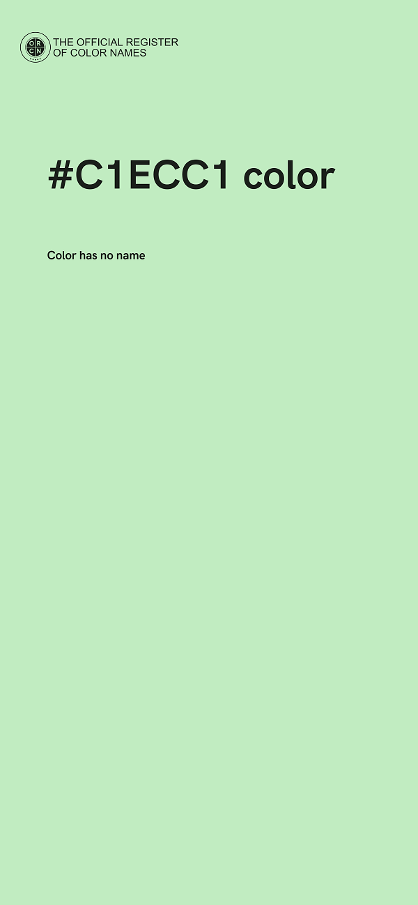 #C1ECC1 color image
