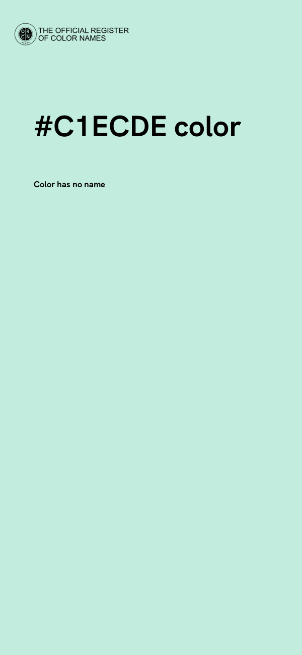 #C1ECDE color image