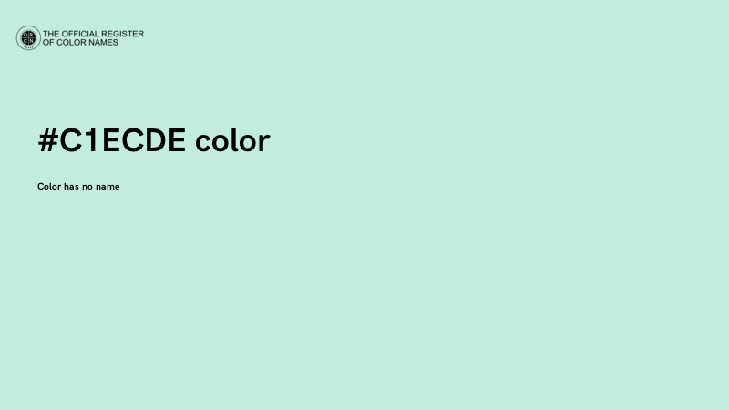 #C1ECDE color image
