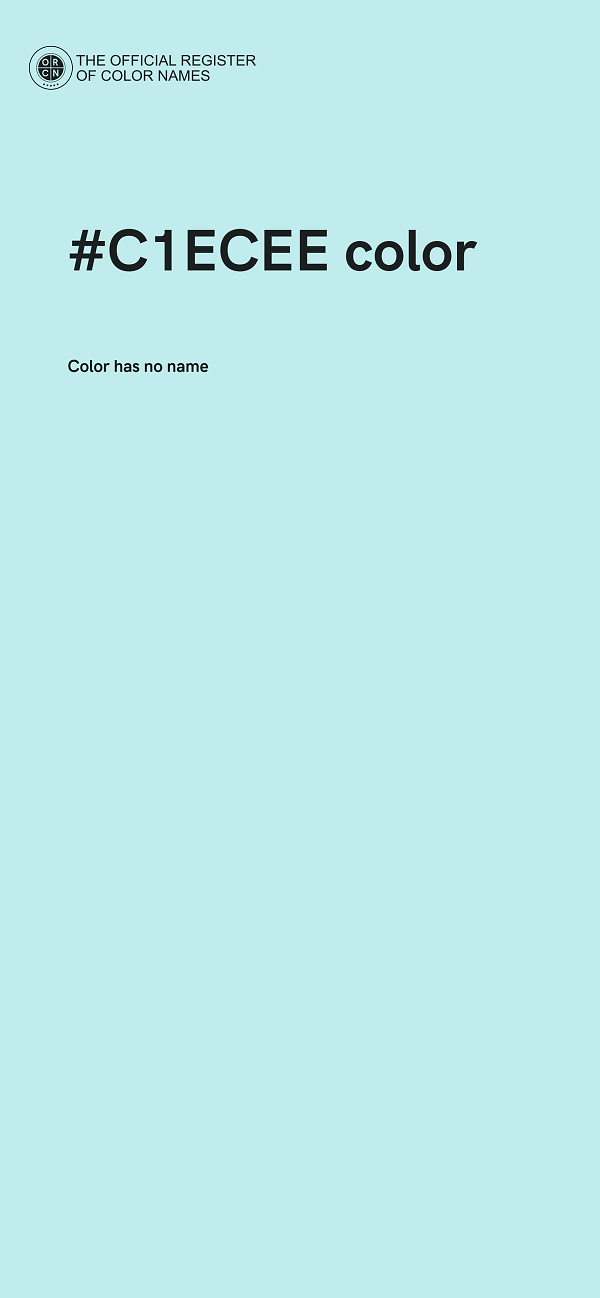 #C1ECEE color image