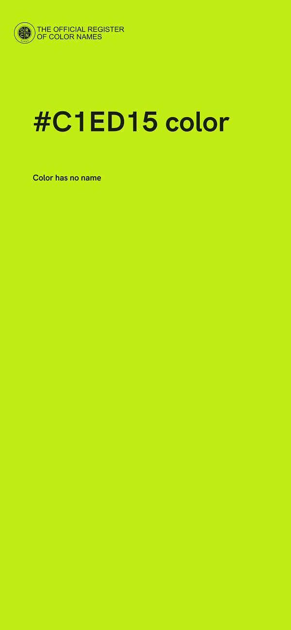 #C1ED15 color image