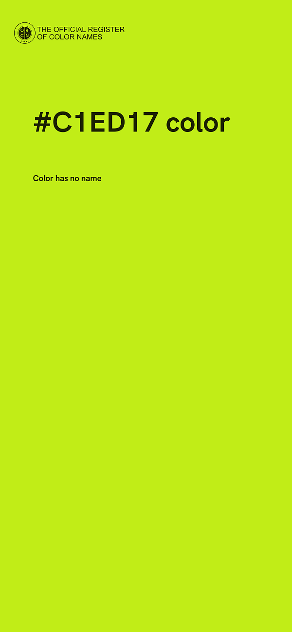 #C1ED17 color image
