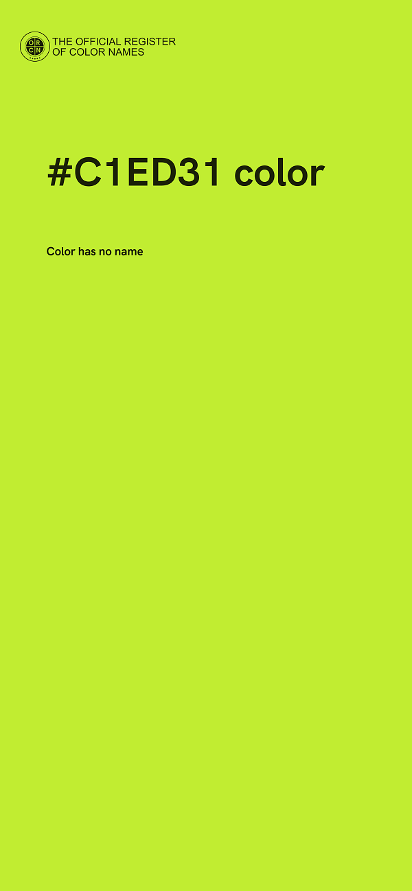 #C1ED31 color image