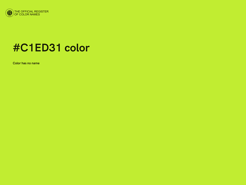 #C1ED31 color image