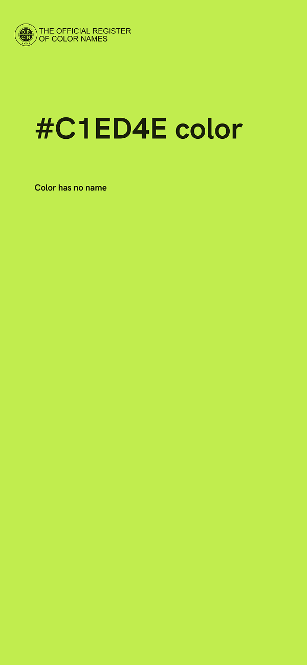 #C1ED4E color image