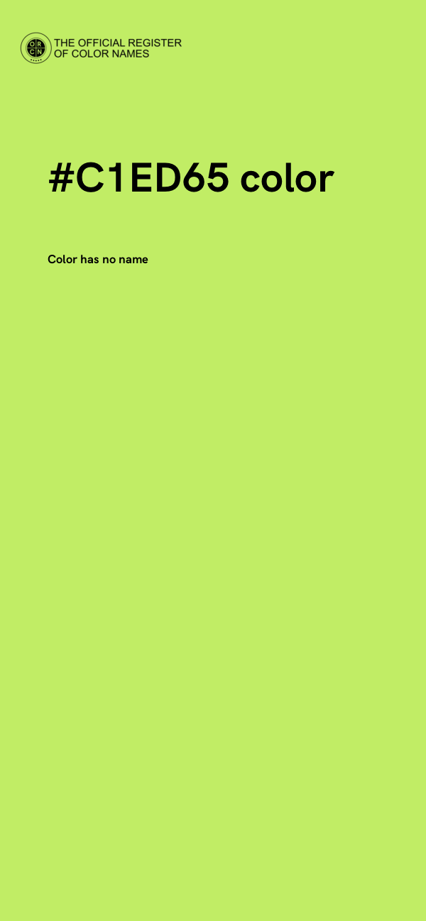 #C1ED65 color image