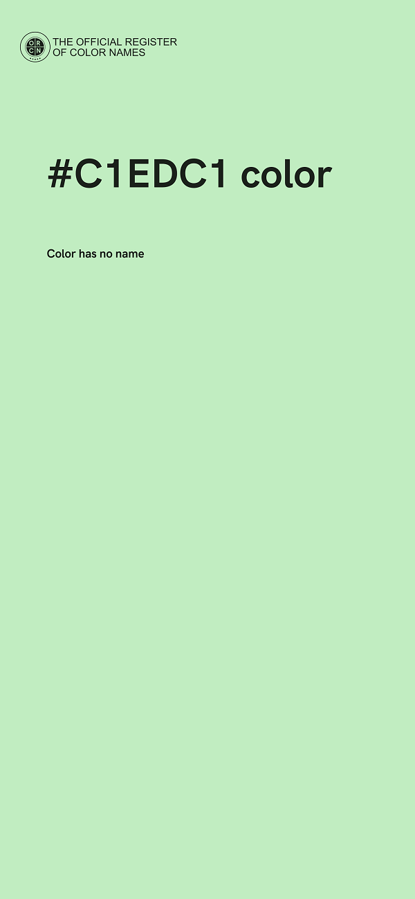 #C1EDC1 color image