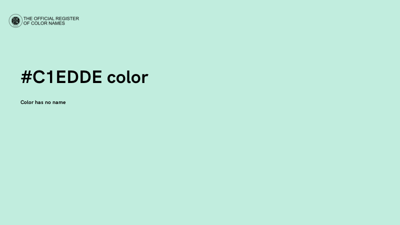 #C1EDDE color image