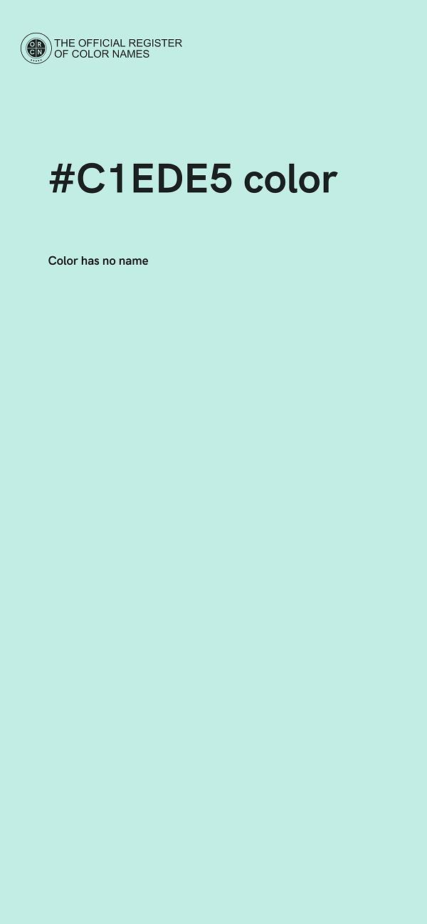 #C1EDE5 color image