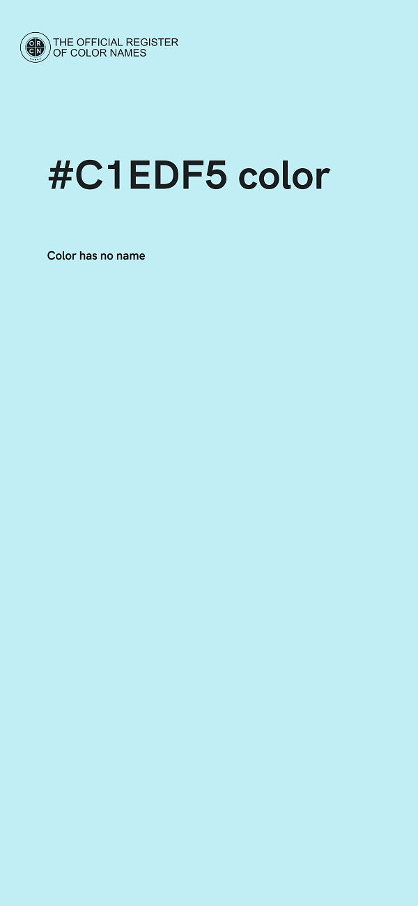 #C1EDF5 color image