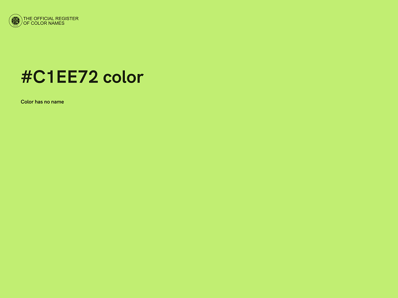 #C1EE72 color image