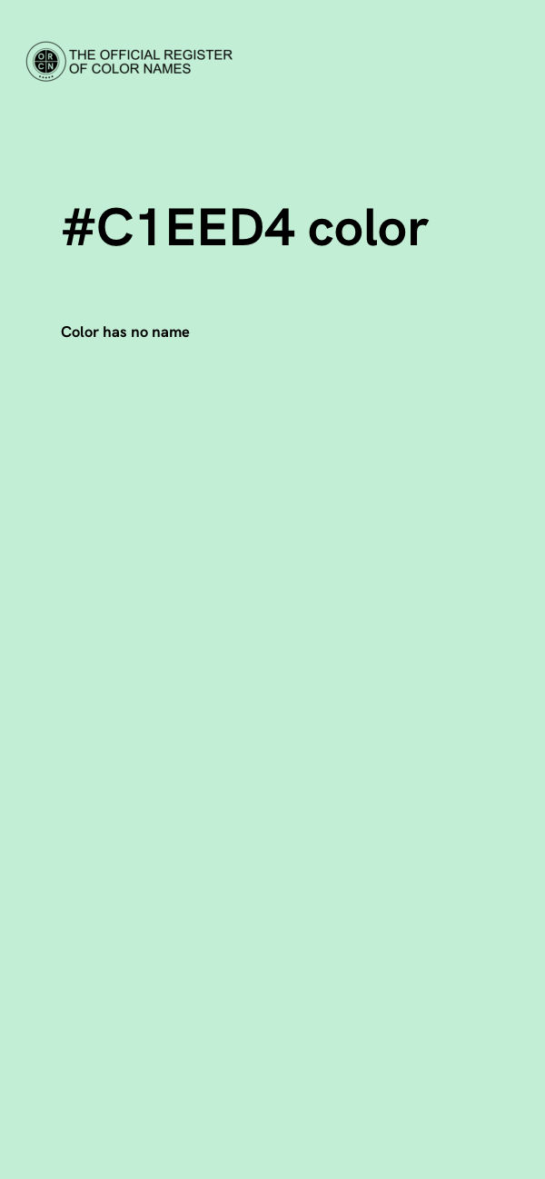 #C1EED4 color image