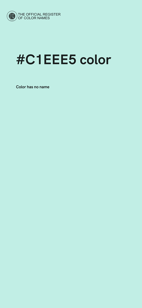 #C1EEE5 color image