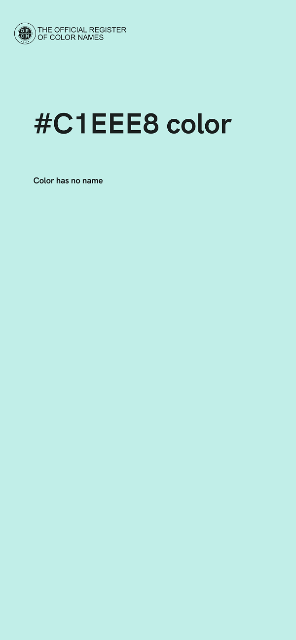 #C1EEE8 color image