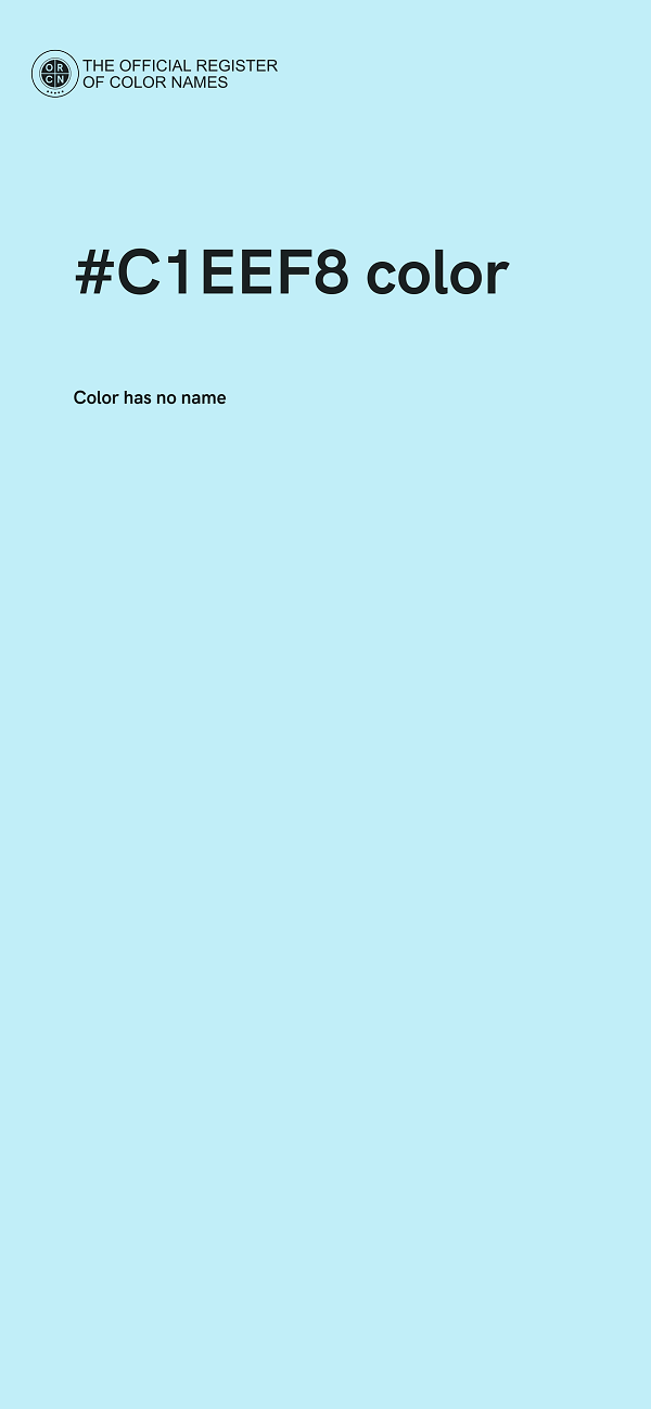 #C1EEF8 color image