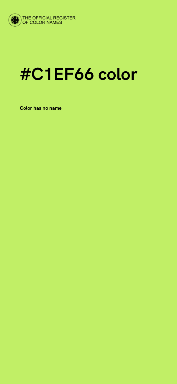 #C1EF66 color image