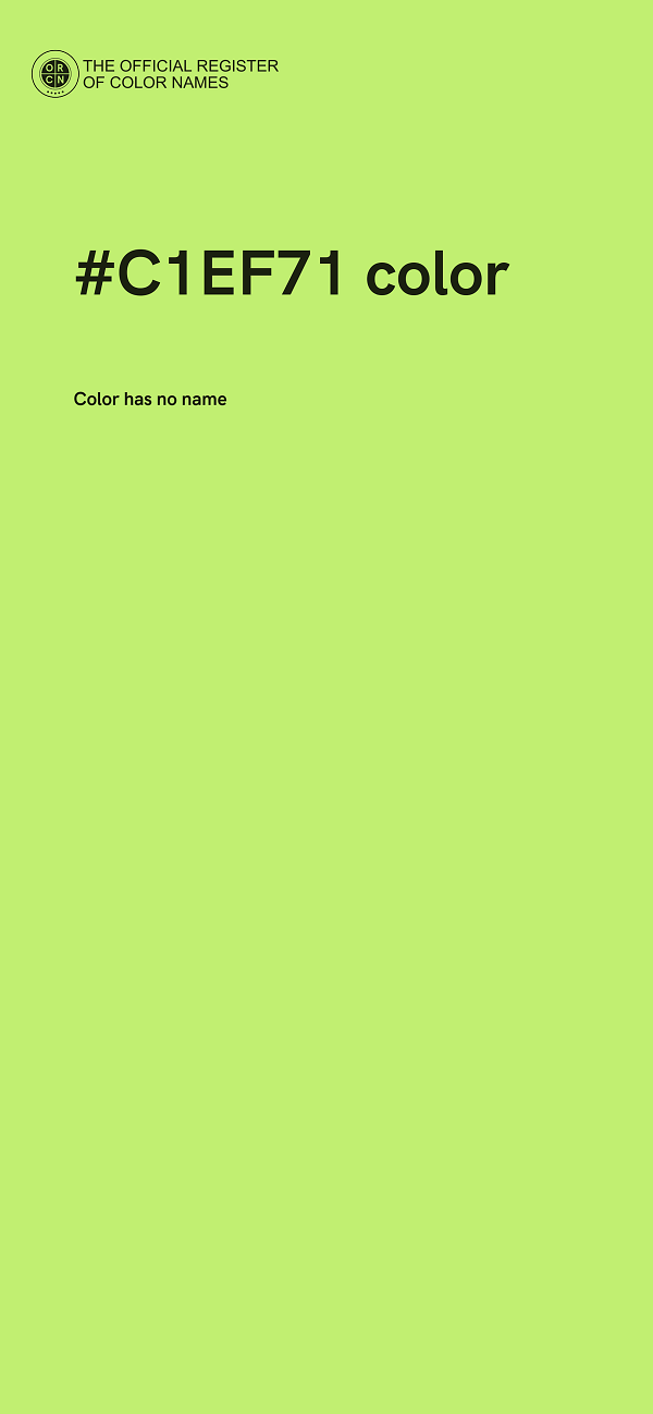 #C1EF71 color image