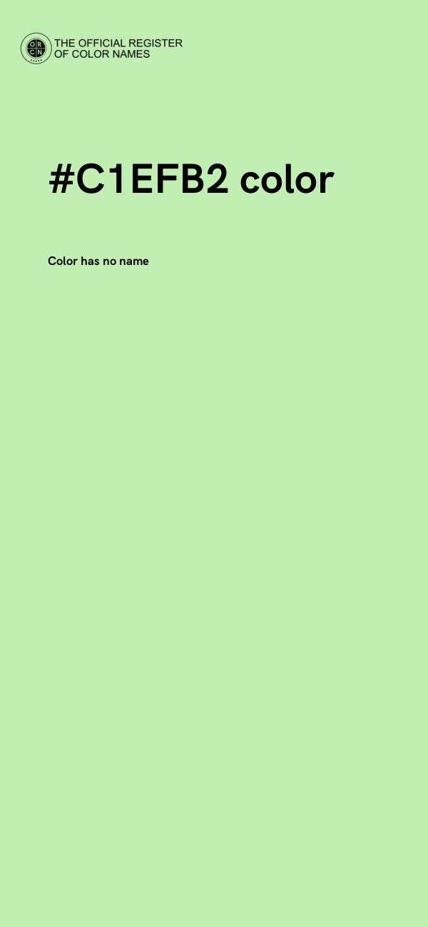 #C1EFB2 color image