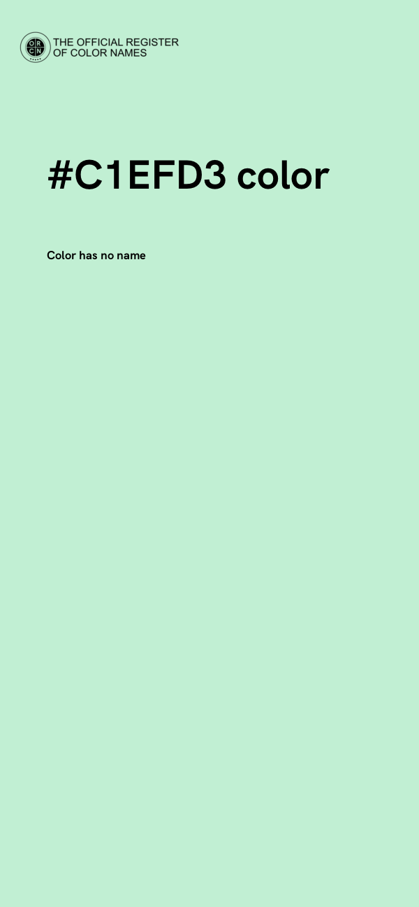 #C1EFD3 color image