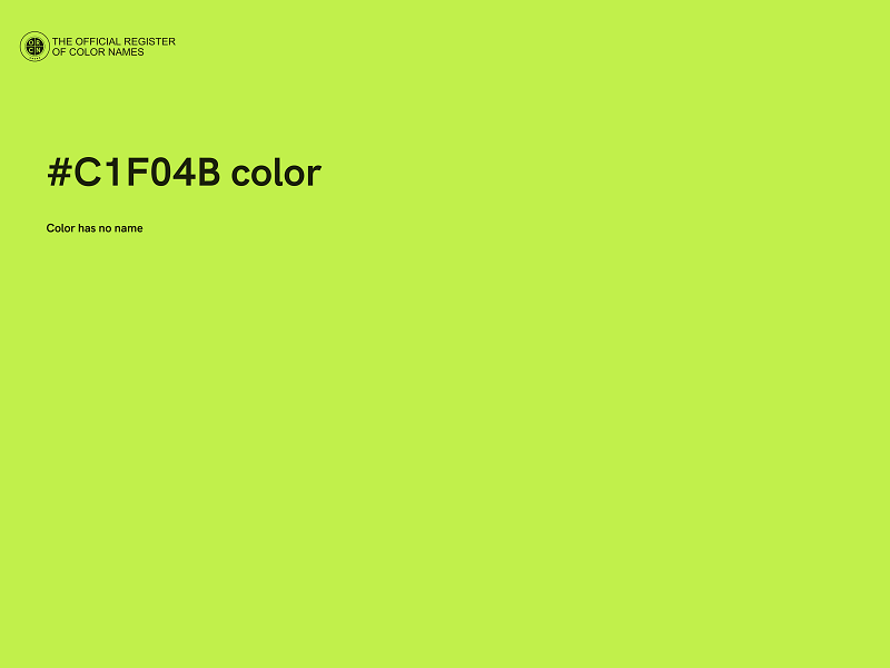 #C1F04B color image