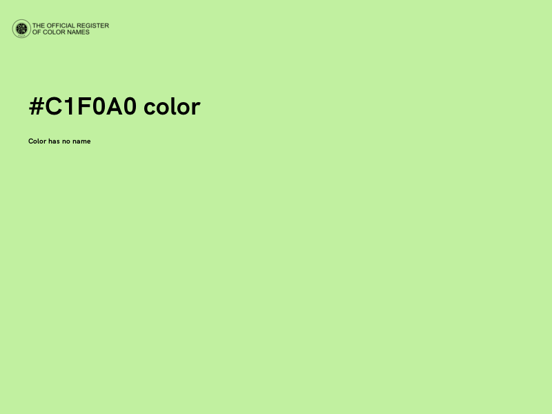 #C1F0A0 color image