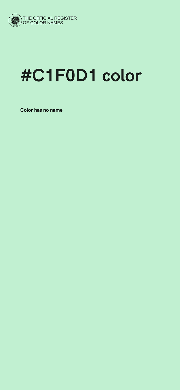 #C1F0D1 color image