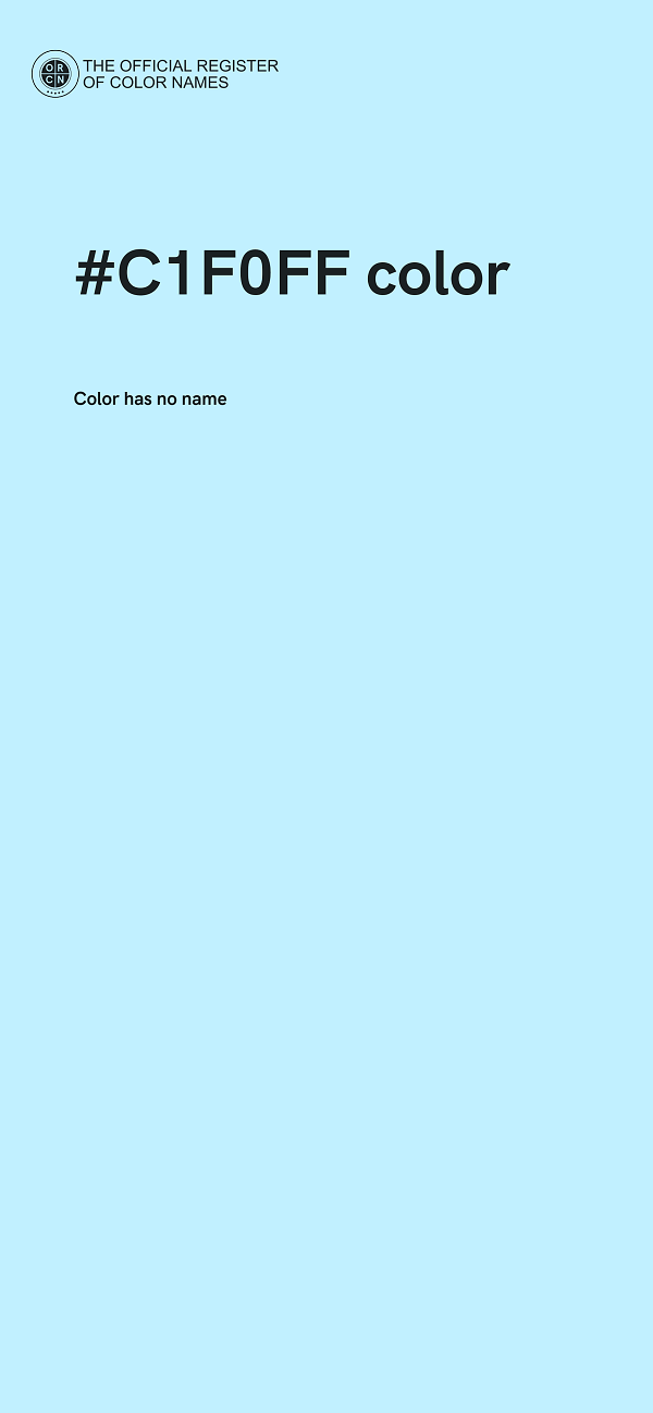 #C1F0FF color image
