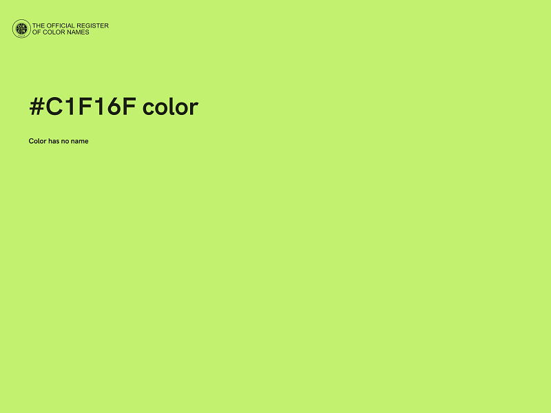 #C1F16F color image