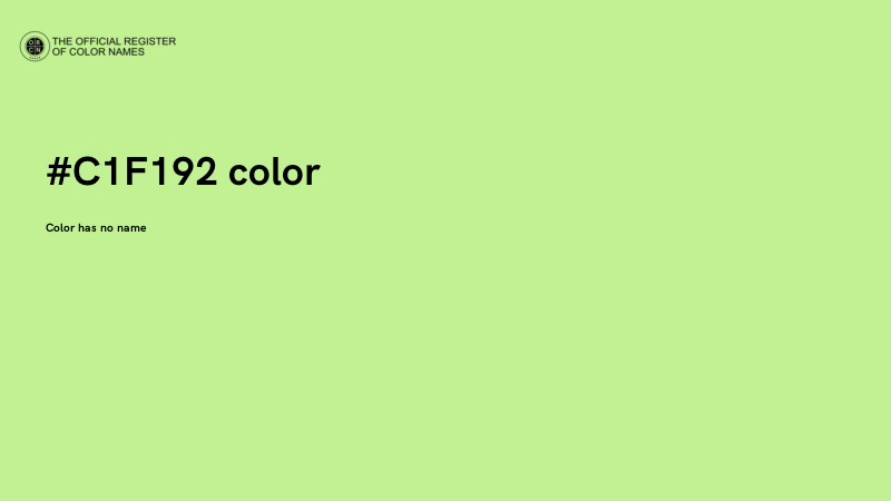 #C1F192 color image