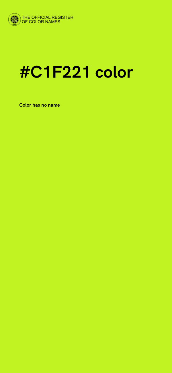 #C1F221 color image