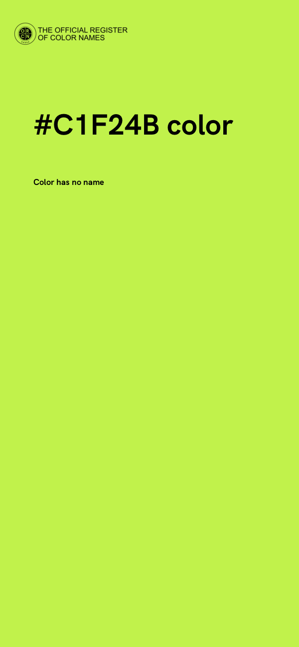 #C1F24B color image