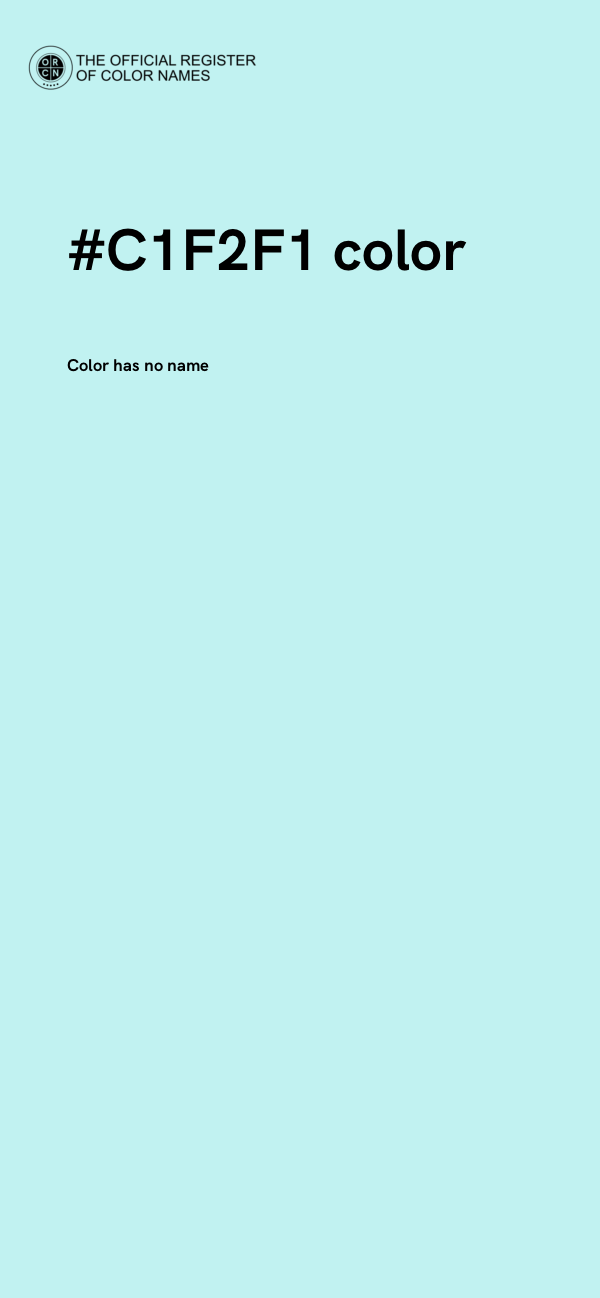 #C1F2F1 color image