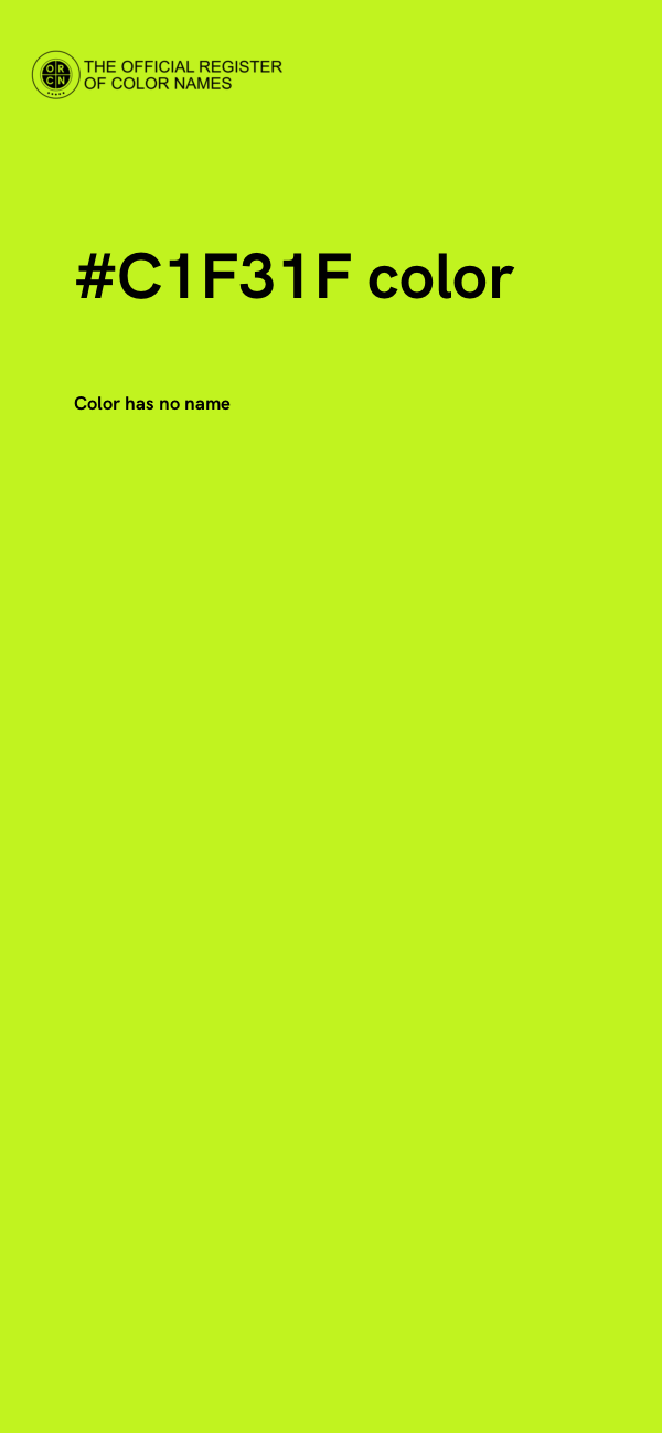 #C1F31F color image