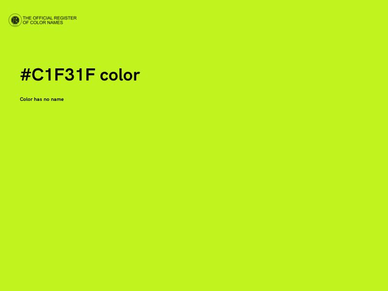 #C1F31F color image