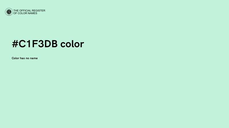 #C1F3DB color image